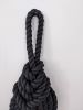 THE PIPA Small Modern Macrame Wall Hanging in Black | Wall Hangings by Damaris Kovach. Item composed of fiber