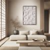 Textured Plaster Wall Art: 3D Relief, Japandi Minimalist Painting | Wall Sculpture in Wall Hangings by Vaiva Art Atelier