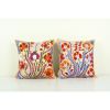 Vintage Embroidery Suzani Silk Pillow Fashioned from a Mid-2 | Cushion in Pillows by Vintage Pillows Store