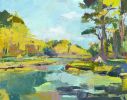 Estuary | Oil And Acrylic Painting in Paintings by Sorelle Gallery. Item composed of wood and canvas