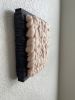 Woven Tile- Fluff- Blush and Grey | Wall Sculpture in Wall Hangings by Mpwovenn Fiber Art by Mindy Pantuso