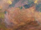 Beauty in Abundance | Oil And Acrylic Painting in Paintings by Parineeta Patel- Nature Inspired Cosmic Abstracts. Item composed of canvas in mid century modern or contemporary style