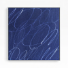 Gestural Marks in Marine by DSCVR Art Framed Square Canvas | Prints in Paintings by ArtCollectiv