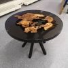 Round Epoxy Coffee Table | Tables by Ironscustomwood. Item composed of walnut and synthetic