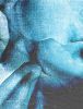 Silent Weave – Abstract Blue Mixed Media Portrait | Paintings by Dario Moschetta