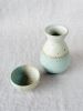 Sake bottle and cup set - Seafoam Modern Handmade Ceramics | Dinnerware by Tomoko Ceramics