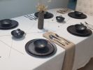 Black Ceramic Oriental Tableware | Plate in Dinnerware by YomYomceramic. Item made of ceramic