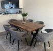 Walnut dining table, custom Black walnut table, office desk | Tables by Brave Wood. Item made of walnut with metal