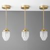 Art Deco Pendant Light - Skyscraper Shade - Model No. 5492 | Pendants by Peared Creation. Item composed of brass and glass