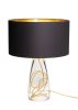 SERAFINA Lamp · Clear+Charcoal+Gold | Table Lamp in Lamps by LUMi Collection. Item composed of copper and glass