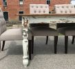 White-Distressed Farmhouse Table | Dining Table in Tables by Hazel Oak Farms. Item made of wood