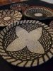 Set of 4 Boho Wall  Plate Decor | Decorative Plate in Decorative Objects by Sarmal Design. Item composed of bamboo and cotton in boho or country & farmhouse style
