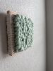 Woven Tile- Fluff- Mint and White | Wall Sculpture in Wall Hangings by Mpwovenn Fiber Art by Mindy Pantuso