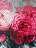 Peonies oil painting, Canvas original art, Bloom flower | Oil And Acrylic Painting in Paintings by Natart. Item composed of canvas and synthetic in contemporary style