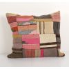 Vintage Turkish Handmade Large Patchwork Cushion, Flat-Weave | Pillows by Vintage Pillows Store