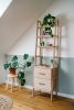 Mid century bookcase, Scandinavian bookshelf, home storage | Book Case in Storage by Plywood Project. Item composed of oak wood in minimalism or mid century modern style