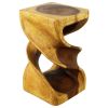 Haussmann® Wood Double Twist Stool Table 12 in SQ x 20 in | Chairs by Haussmann®