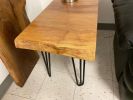 Live Edge Accent Table with Steel Hairpin Legs | Side Table in Tables by Carlberg Design. Item made of wood compatible with minimalism style