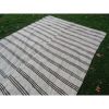 Vintage Striped Turkish Hemp Kilim Rug * Dining Room Carpet | Area Rug in Rugs by Vintage Pillows Store. Item composed of cotton
