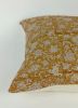 mustard block print pillow, yellow block print pillow, block | Pillows by Velvet Fringe