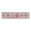 Handknotted Mid 20th Century Pink Vintage Herki Runner | Runner Rug in Rugs by Vintage Pillows Store. Item composed of cotton & fiber