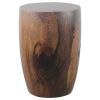 Haussmann® Mango Wood Merlot End table 15 in D x 20 in | Tables by Haussmann®