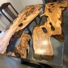 Made to order Olive Epoxy Table | Dining Table in Tables by Ironscustomwood. Item composed of wood & metal