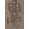 Vintage Brown Turkish Karapinar Rug 4'5'' x 6'2'' | Area Rug in Rugs by Vintage Pillows Store. Item made of cotton & fiber