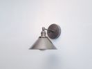 Modern Wall Grey Sconce - Industrial Light - Gunmetal Brass | Sconces by Retro Steam Works. Item made of bronze works with industrial & modern style