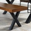 Solid Wood Table and Bench Rustic Dining Table | Tables by Picwoodwork. Item made of wood