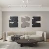Modern 3D Wall Art Set (3 pieces) - Textured Relief Art - Irregular Shapes - Minimalist Decor | Wall Sculpture in Wall Hangings by Vaiva Art Atelier