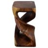 Haussmann® Wood Rectangular Double Twist 12 in x 14 in x 23 | End Table in Tables by Haussmann®