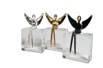 Angel figure in Gloss Silver | Sculptures by YENNY COCQ