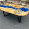 Custom made epoxy dining table with ocean design | Tables by Ironscustomwood