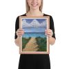 Framed Print - Edge of Calm - Coastal Pathway Seascape | Work by Eman's Gallery