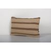 Vintage Striped Organic Hemp Kilim Pillow, Bohemian Organic | Cushion in Pillows by Vintage Pillows Store