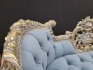 French Style Settee / Powdered Gold Leaf Finish/Hand Carved | Love Seat in Couches & Sofas by Art De Vie Furniture