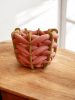 (S) Hull Basket in Red Earth Ultra suede | Storage Basket in Storage by Knots Studio