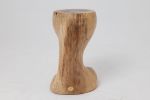 Sculptural Side Table, Stool, Solid Wood, Walnut, Contemporary Design | Tables by Logniture