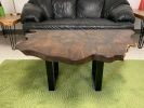 Live Edge Bastogne Walnut Coffee Table with Steel Tube Legs | Tables by Carlberg Design. Item composed of walnut and steel in minimalism or mid century modern style