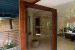 Walnut + Glass Pivot Door | Furniture by Simon Silver Designs