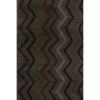 Turkish Zig Zag Gray Wool Shaggy Tulu Runner 2'10" X 7' | Runner Rug in Rugs by Vintage Pillows Store. Item composed of wool & fiber