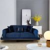 Un Perce-Neige , 87''  Round Arm Sofa, Royal Blue Velvet Uph | Couch in Couches & Sofas by Art De Vie Furniture