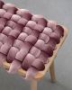 Mauve Velvet Woven Stool | Chairs by Knots Studio