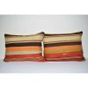 18" X 24" Turkish Kilim Pillow Cover, Set of Two Lumbar Trib | Sham in Linens & Bedding by Vintage Pillows Store. Item composed of cotton and fiber