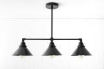 Three Bulb Pendant Light - Model No. 2433 | Pendants by Peared Creation. Item made of metal