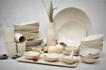Handmade Easter Dinnerware Set - White Ceramic Plates | Dinnerware by YomYomceramic. Item made of ceramic