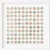 One Hundred London Infrastructure Pink and Green Map Dots Collage | Paintings by Amelia Coward