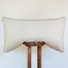 Cream Wool Geometric Pillow Set of 2 - 20x36 | Pillows by Vantage Design