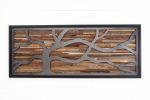Mirrored Wind swept Tree: Metal tree sculpture | Wall Sculpture in Wall Hangings by Craig Forget. Item made of wood & steel compatible with mid century modern and contemporary style